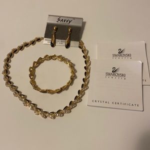 Swarovski Necklace, Bracelet and Earrings